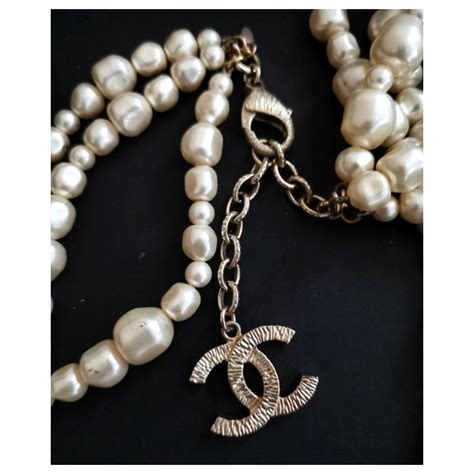 collier chanel femme perle|chanel collier en ligne.